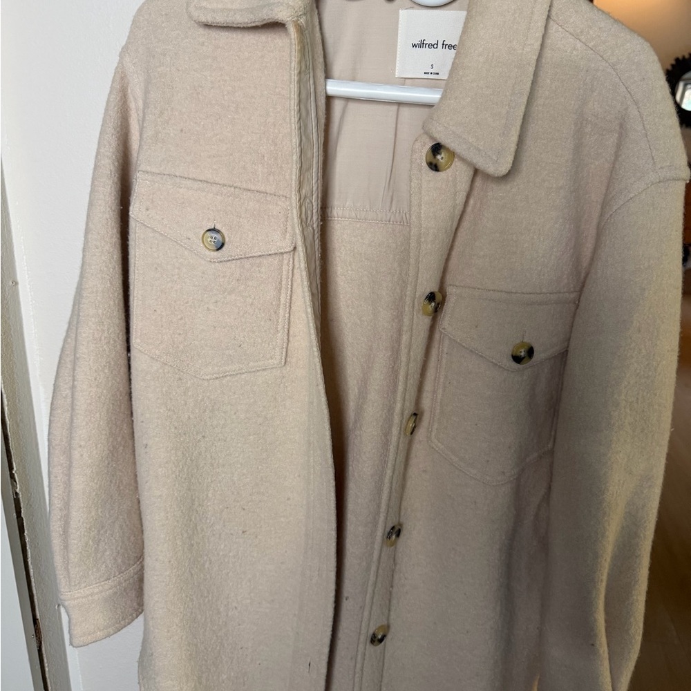 Aritzia Wilfred wool cream jacket